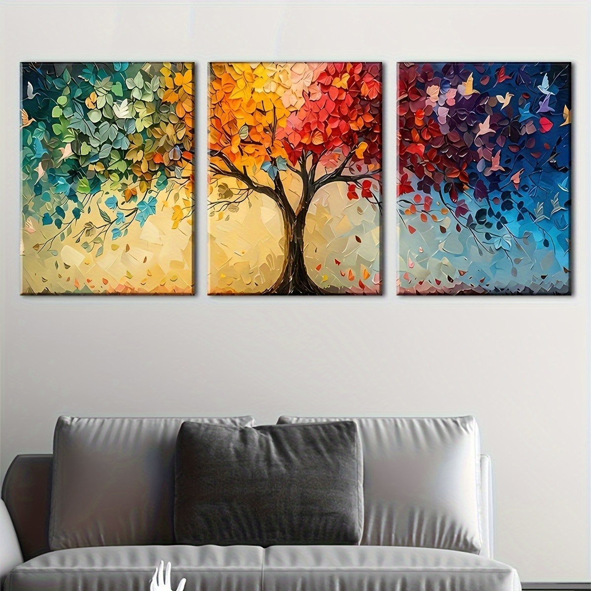 3pcs/Set Colorful Abstract Tre - Home Office Youtube ulasan dan harga