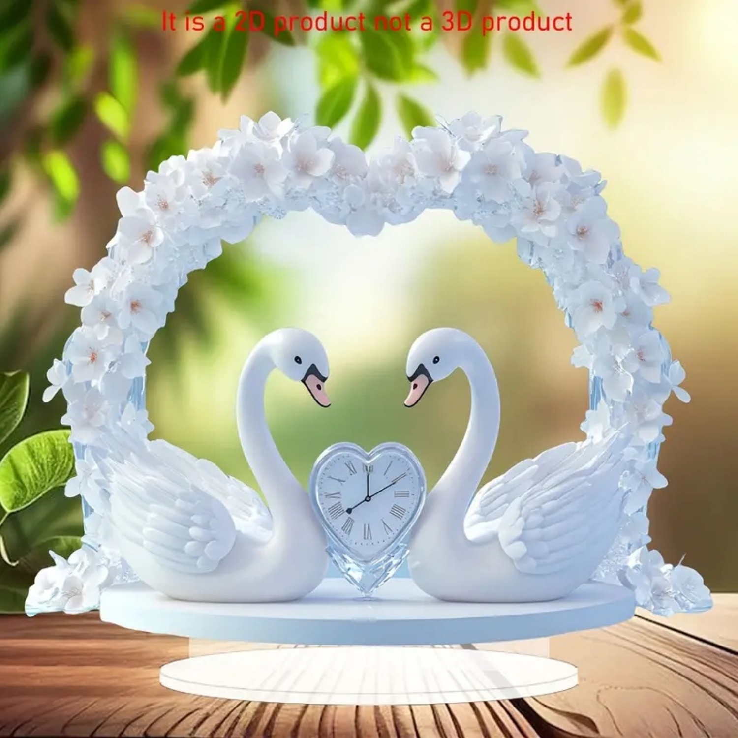 2D Flat Acrylic The Bonny Swan - Office Table Home ulasan dan harga