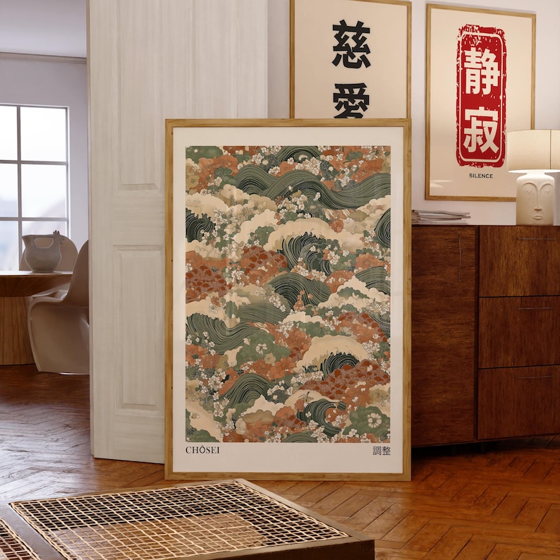 2pcs Japandi Zen Canvas Wall A - Home Office Youtube ulasan dan harga