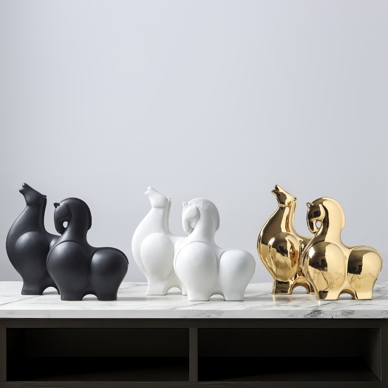 Modern Horse Statue, Suitable  - Home Office Layout ulasan dan harga