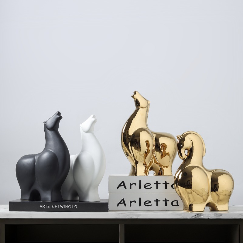 Modern Horse Statue, Suitable  - Home Office Layout ulasan dan harga