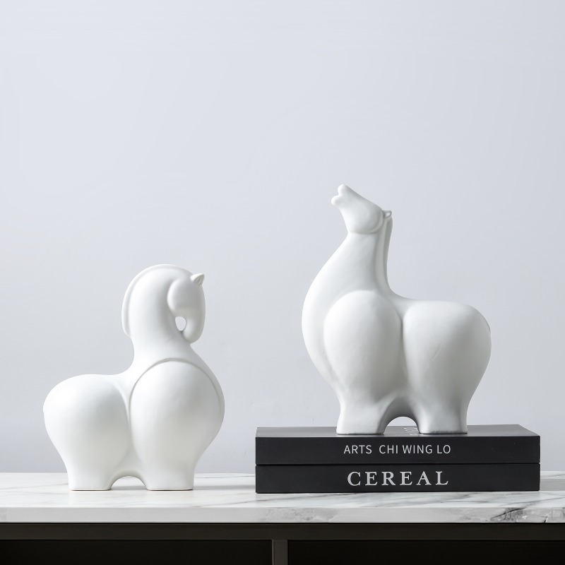 Modern Horse Statue, Suitable  - Home Office Layout ulasan dan harga