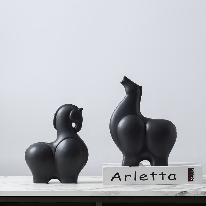 Modern Horse Statue, Suitable  - Home Office Layout ulasan dan harga