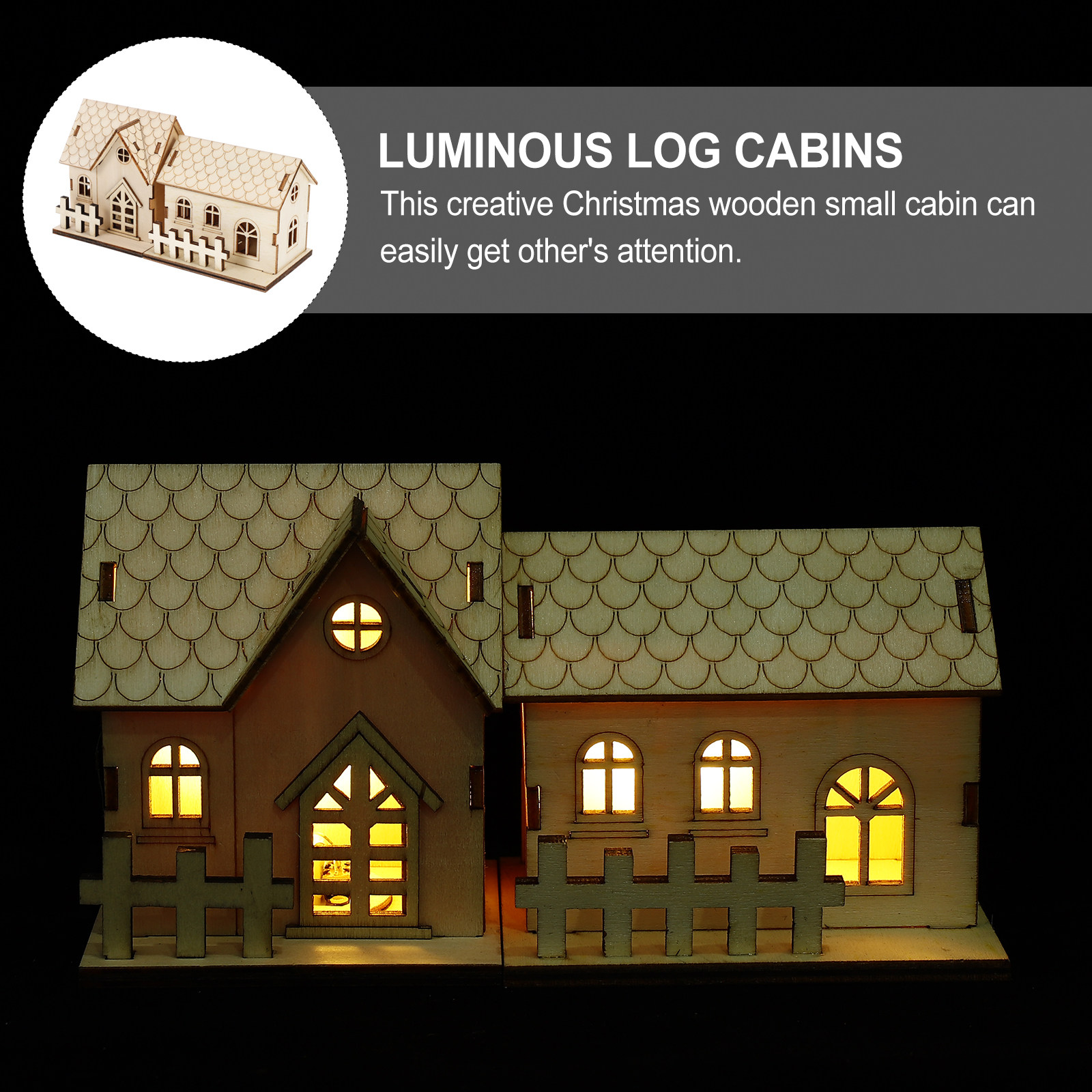 2Pcs Glowing Christmas Wood Ho - Home Office Login ulasan dan harga