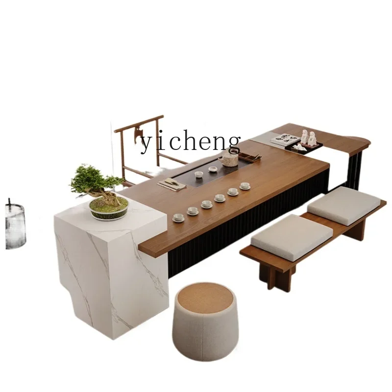 solid wood log island tea tabl - Home Office Login ulasan dan harga