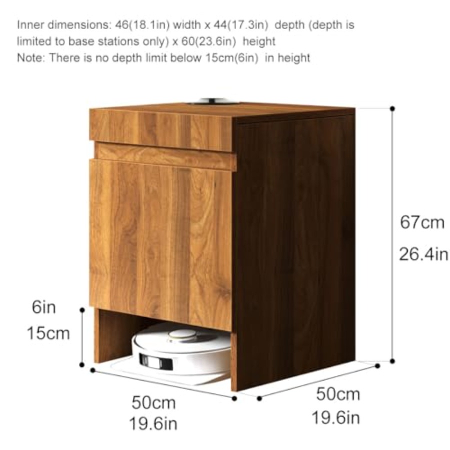 Robot Vacuum Stand Cabinet wit - Office Table Home ulasan dan harga