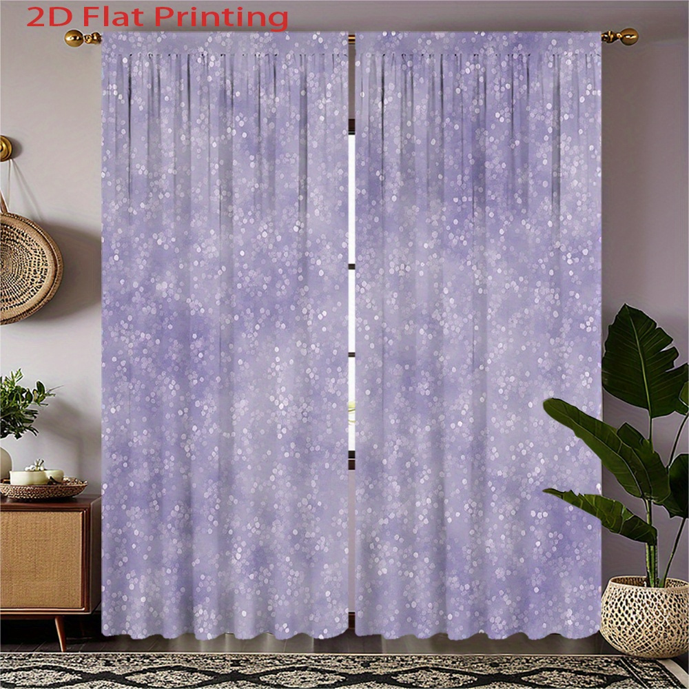 Purple Sparkle Curtains Window - Home Office Interior Design ulasan dan harga