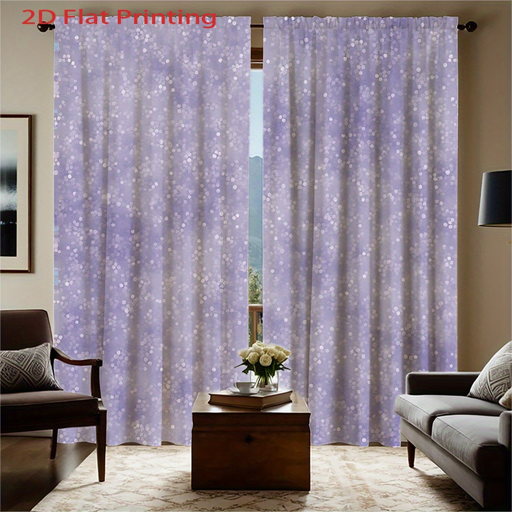 Purple Sparkle Curtains Window - Home Office Interior Design ulasan dan harga