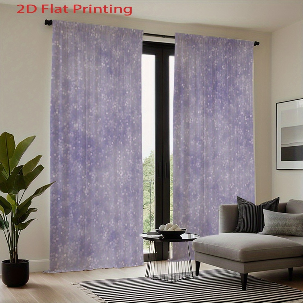 Purple Sparkle Curtains Window - Home Office Interior Design ulasan dan harga
