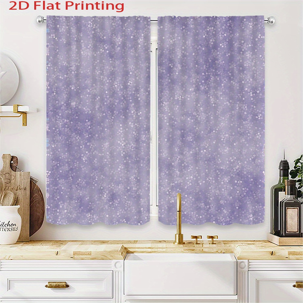 Purple Sparkle Curtains Window - Home Office Interior Design ulasan dan harga