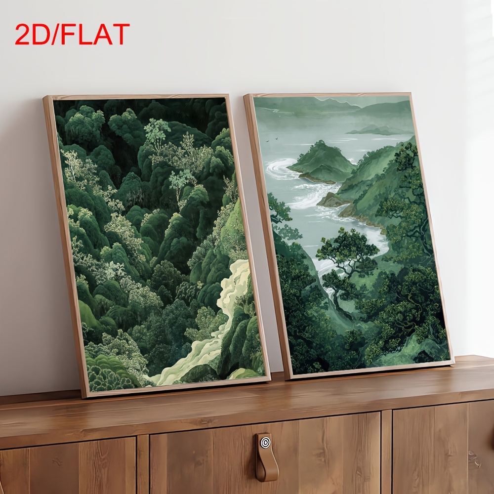 2pcs Modern Green Forest Mount - Home Office Youtube ulasan dan harga