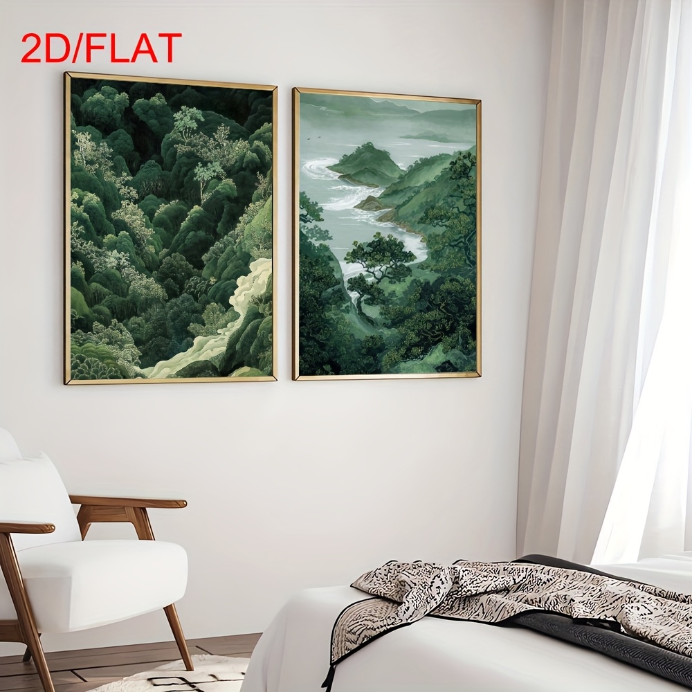 2pcs Modern Green Forest Mount - Home Office Youtube ulasan dan harga