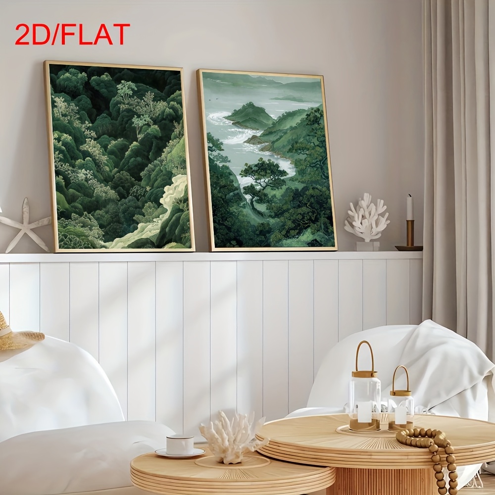 2pcs Modern Green Forest Mount - Home Office Youtube ulasan dan harga