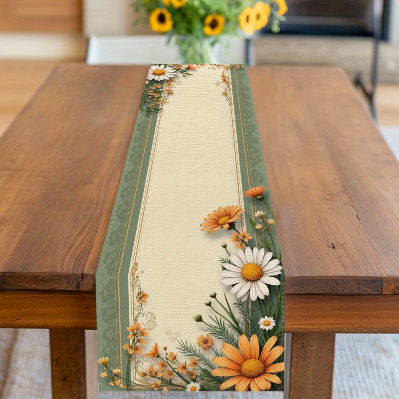 1pc Daisy Sunflower Table Runn - Home Office News ulasan dan harga