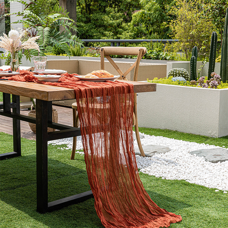 Bali gauze crinkled table runn - Home Office Bali ulasan dan harga
