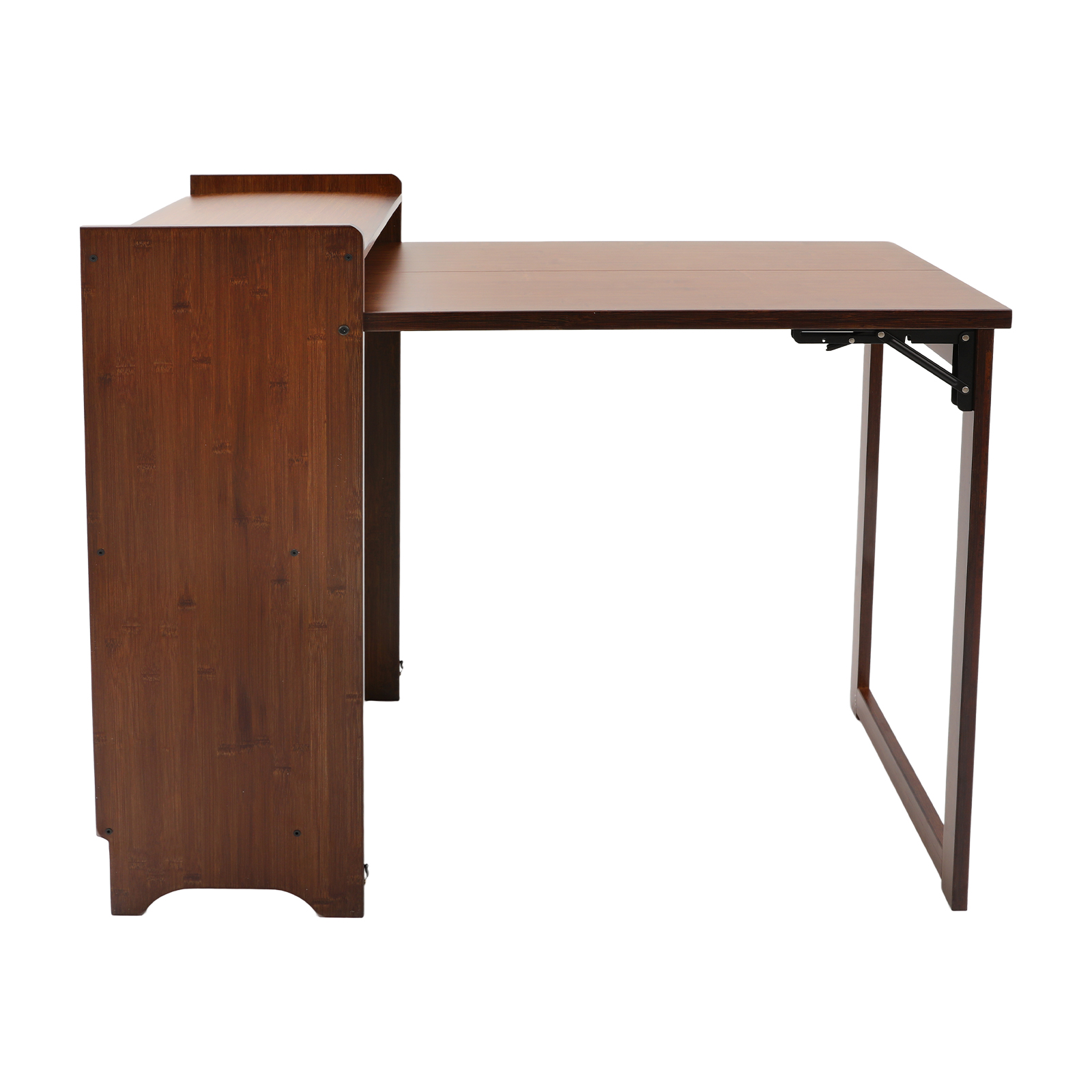 Walnut Color Folding Desk with - Home Office Hideaway Desk ulasan dan harga